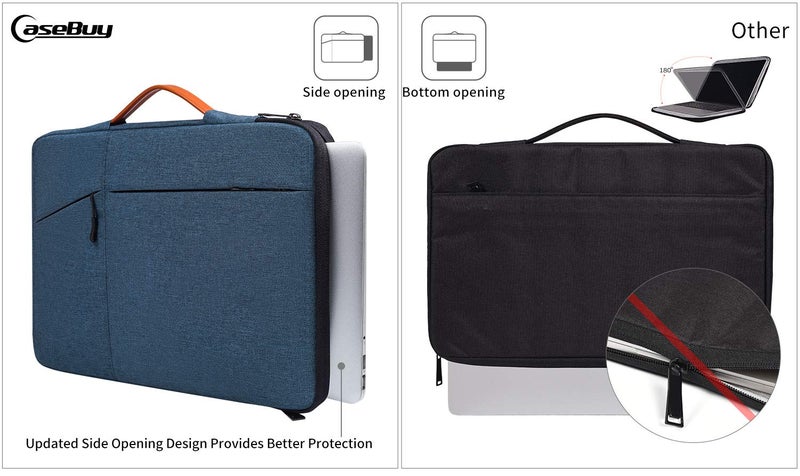 CaseBuy 17.3 inch Laptop Briefcase Bag for HP Pavilion 17 Inch, Envy 17, PROBOOK 17, Dell G7 17.3, Dell Inspiron 17, ASUS VivoBook 17, Acer Aspire 17.3-in Computer Sleeve Case, Navy Blue - Image 5